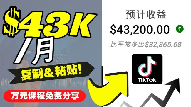 2022抖音国际版Tiktok赚钱项目：海外抖音上传视频就轻松月入$43200 - 错分资源网