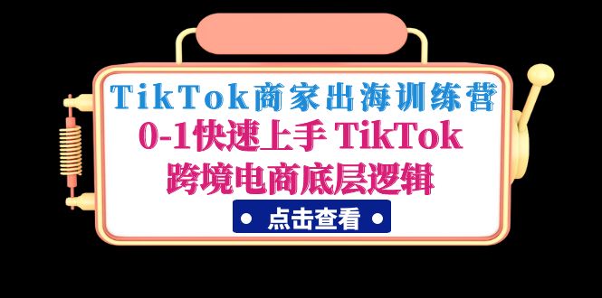 TikTok商家出海训练营：0基础快速上手，TikTok跨境电商底层逻辑 - 错分资源网